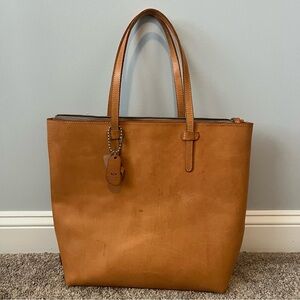Consuela Tan Leather Tote Bag